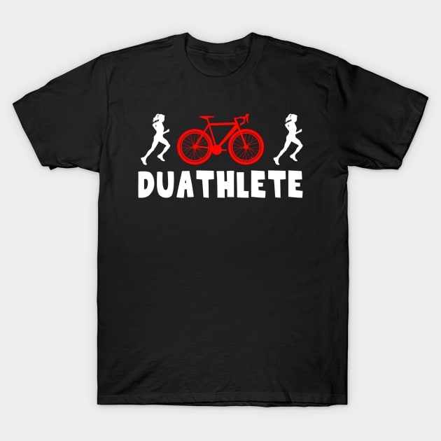 Female Duathlete T-Shirt by thingsandthings